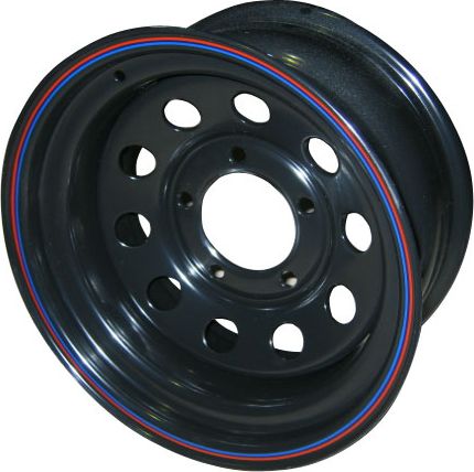 Колёсный диск OFF-ROAD Wheels усиленный стальной черный 5x139,7 7xR15 d98.5 ET+25 для ВАЗ 2121, 4х4 1977-2020. Артикул 1570-539985BL+25