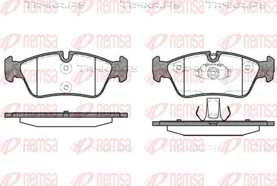 Тормозные колодки Remsa передние для BMW Z4 I (E85/E86) 2002-2009. Артикул 0384.40