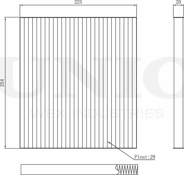 Фильтр салона (Unio). Артикул FLT-40035C