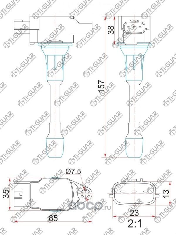 Катушка зажигания (TI-Guar). Артикул TG22448ED000