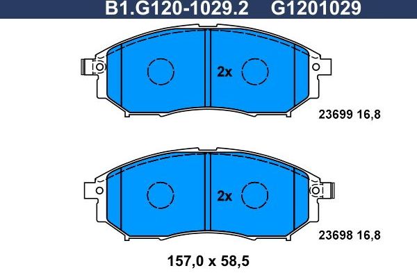 Тормозные колодки Galfer. Артикул B1.G120-1029.2