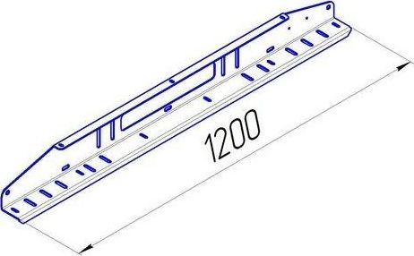 Комплект OJ из двух алюминиевых крашеных боковин под 2 опоры, 6 поперечин, длина 1200 мм. Артикул 01.197.01