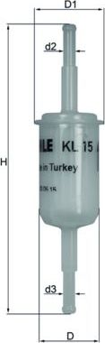 Топливный фильтр Mahle-Knecht. Артикул KL 15 OF