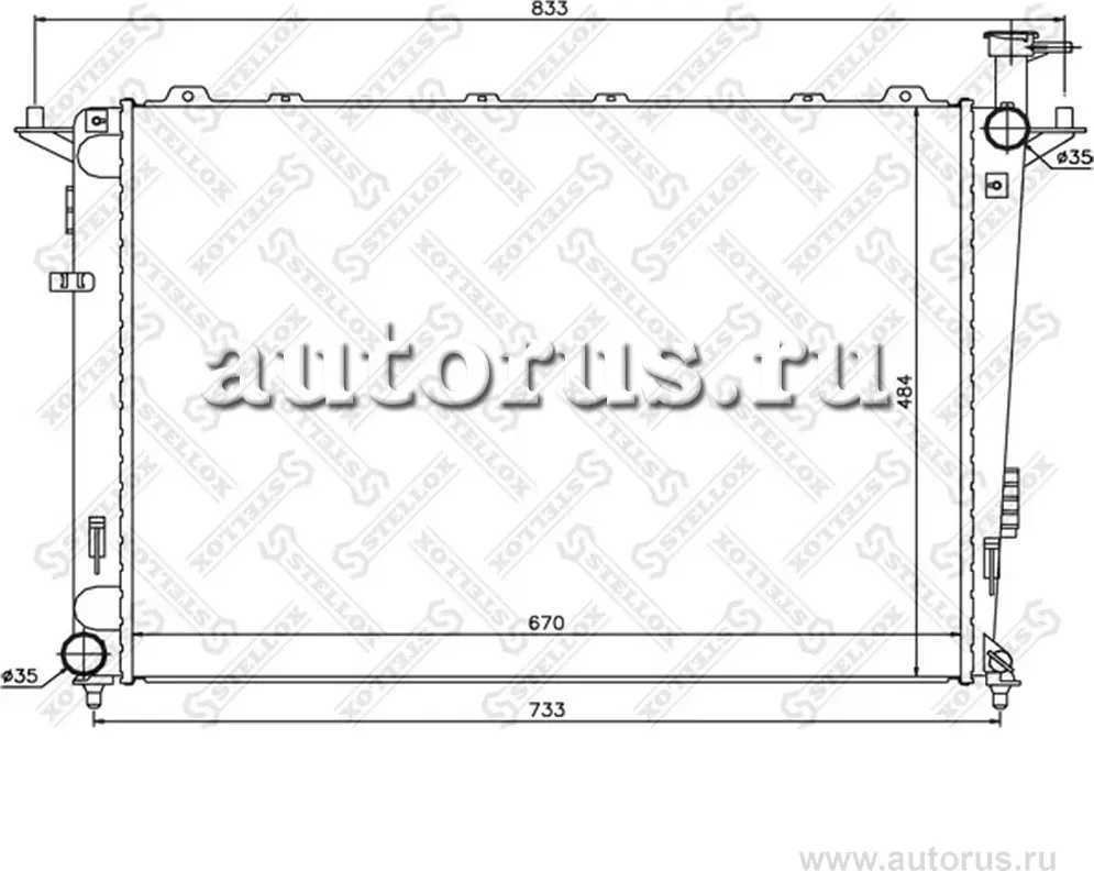 Радиатор охлаждения двигателя Stellox. Артикул 10-26509-SX