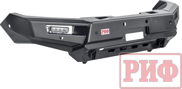 Бампер силовой РИФ передний с доп. фарами, под парктроник для Mitsubishi Pajero Sport III 2015-2026. Артикул RIFPS3-10356P