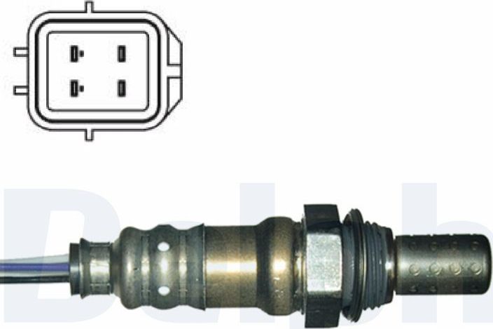 Лямбда-зонд (кислородный датчик) Delphi. Артикул ES20049-12B1