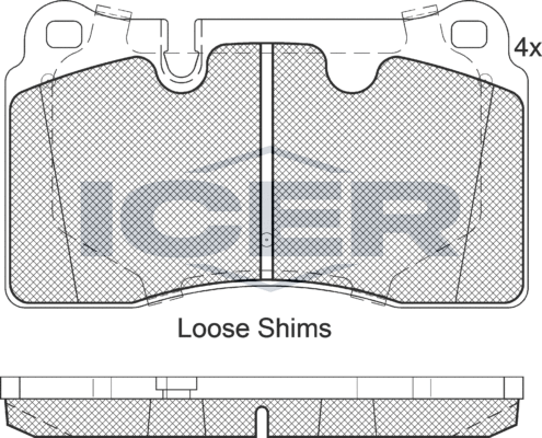 Тормозные колодки Icer передние для Ferrari 612 2004-2011. Артикул 181791
