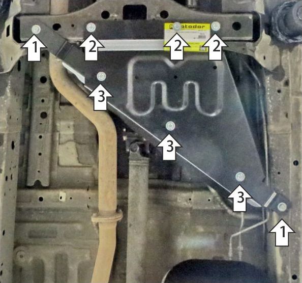 Защита Мотодор для раздаточной коробки Great Wall Poer 2021-2026. Артикул 73116