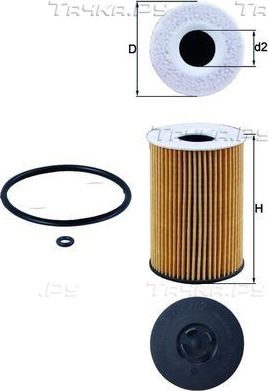 Масляный фильтр Mahle-Knecht для Audi TT III (8S) 2014-2026. Артикул OX 787D