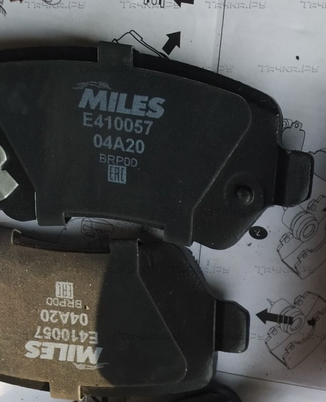 Тормозные колодки Miles (Low-Metallic) задние для Opel Astra G 1998-2009. Артикул E410057