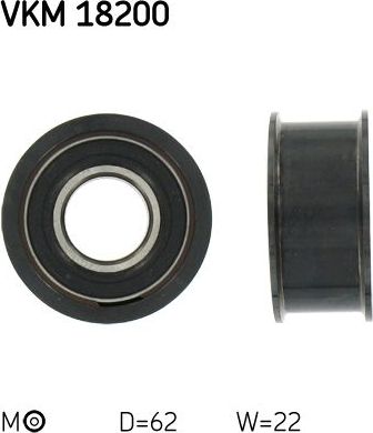 Натяжной ролик (натяжитель) ремня ГРМ SKF. Артикул VKM 18200