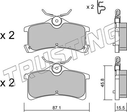 Тормозные колодки Trusting. Артикул 465.0