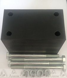 Проставка Алком рессора-рама под серьгу 100 мм (с крепежом) для УАЗ Хантер 2003-2026. Артикул 1500