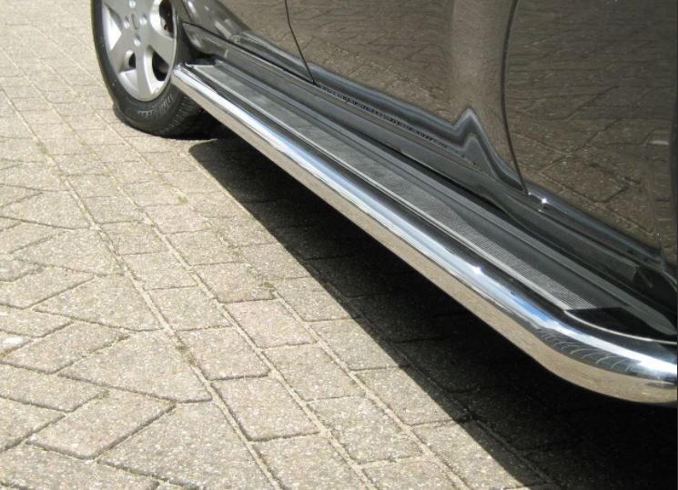 Пороги Erkul труба  из нержавейки Ø-60 с нерж. листом С2 для Peugeot Boxer средняя  база 2006-2011. Артикул TSSMNP160UM.16.27