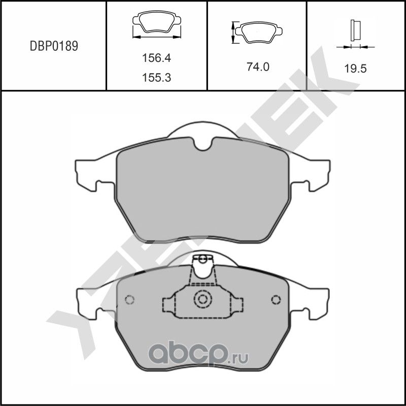 Колодки тормозные дисковые передние OPEL CALIBRA A 89-97 B 95-03 (Zennek). Артикул DBP0189