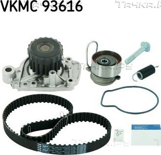 Помпа (водяной насос) с комплектом ремня ГРМ SKF для Honda Civic VII 2001-2005. Артикул VKMC 93616