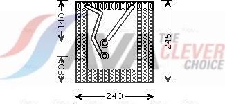 Испаритель кондиционера AVA (алюминий). Артикул VNV241