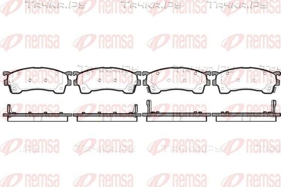 Тормозные колодки Remsa передние для Mazda 626 V (GF) 1997-2002. Артикул 0415.04