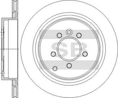 Тормозной диск Sangsin Hi-Q задний для Land Rover Range Rover III 2005-2012. Артикул SD6206