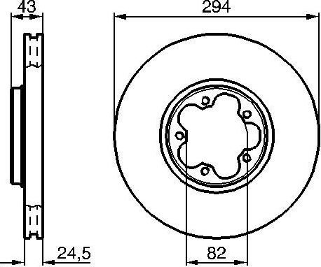Тормозной диск Bosch. Артикул 0 986 479 B29