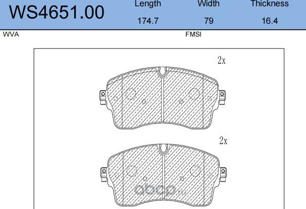 Колодки тормозные дисковые | перед | (Jeenice). Артикул WS465100