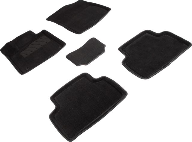 Коврики 3D Seintex для салона Kia Sorento IV 5 мест 2020-2026 ЧЕРНЫЕ. Артикул 95066