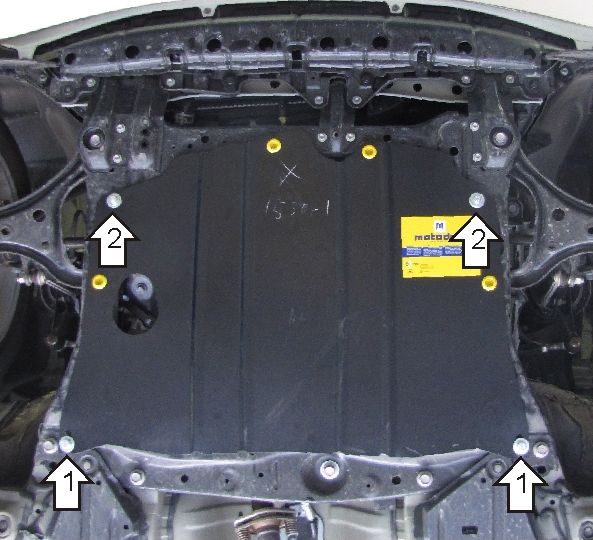 Защита Мотодор для картера, КПП Toyota IQ 2009-2026. Артикул 02548