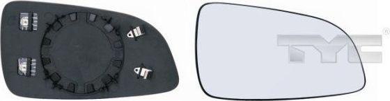 Зеркальное стекло бокового зеркала TYC. Артикул 325-0059-1