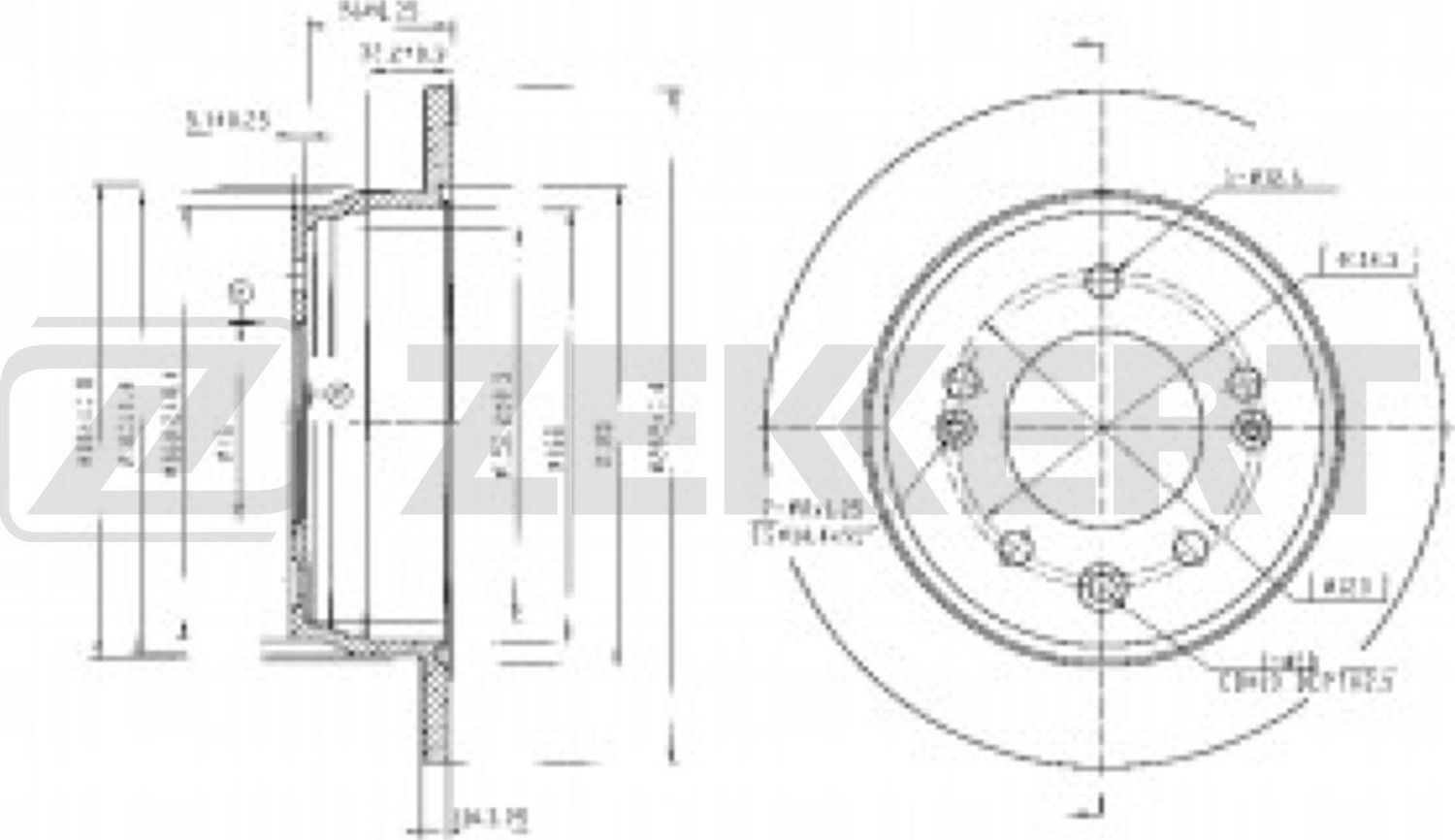 Тормозной диск Zekkert. Артикул BS-5157B