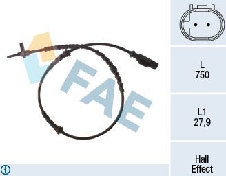 Датчик ABS FAE задний для Fiat Panda II 2006-2012. Артикул 78265