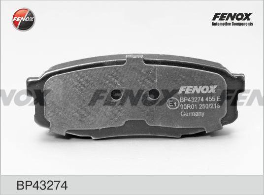 Тормозные колодки Fenox. Артикул BP43274