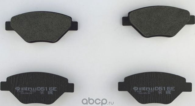 Колодки дискового тормоза передние для автомобилей (Intelli). Артикул D516E