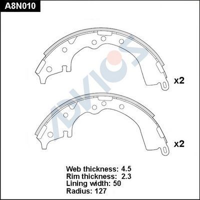 Тормозные колодки Advics. Артикул A8N010
