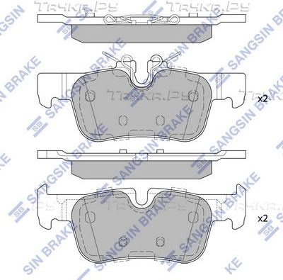 Тормозные колодки Sangsin Hi-Q задние для BMW 2 Active Tourer F45 2013-2026. Артикул SP4066