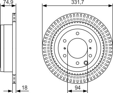 Тормозной диск Bosch. Артикул 0 986 479 T90