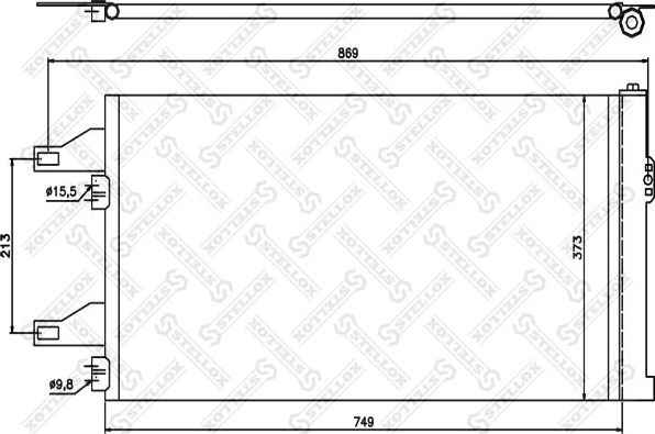 Радиатор кондиционера (конденсатор) Stellox для Fiat Ducato III 2006-2026. Артикул 10-45407-SX