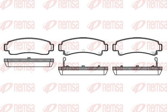 Тормозные колодки Remsa задние для Nissan 100NX 1990-1994. Артикул 0302.12