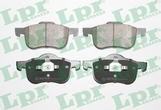 Тормозные колодки LPR передние для Volvo V70 II 2000-2007. Артикул 05P704