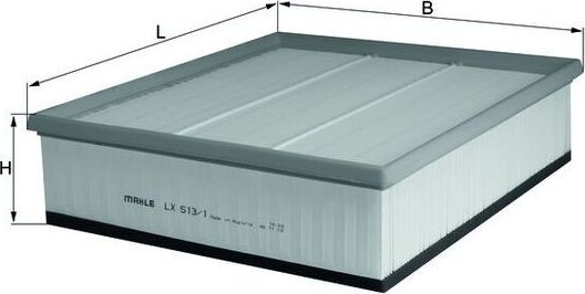 Воздушный фильтр Mahle. Артикул LX 513/1