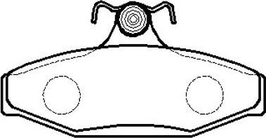 Тормозные колодки HSB задние для Daewoo Korando 1999-2001. Артикул HP5003