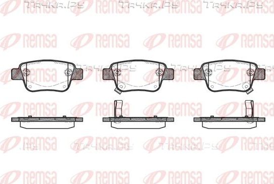 Тормозные колодки Remsa задние для Toyota Alphard II 2008-2014. Артикул 1047.02