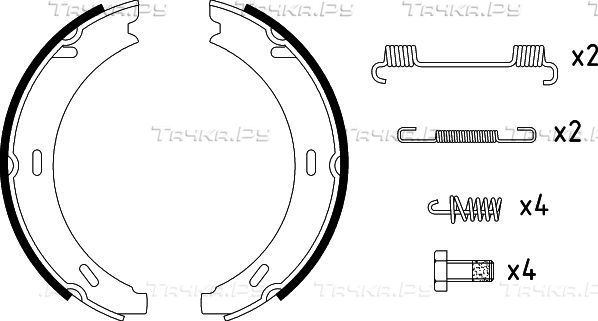 Тормозные колодки (стояночная тормозная система) Hella. Артикул 8DA 355 050-301