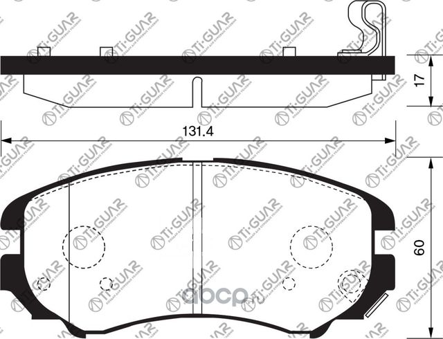 Тормозные колодки (TI-Guar). Артикул TG1377