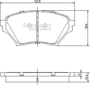 Тормозные колодки Nipparts передние для Mazda MX-5 II (NB) 1998-2005. Артикул J3603052