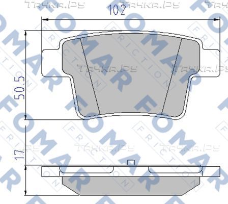 Тормозные колодки Fomar. Артикул FO 928581