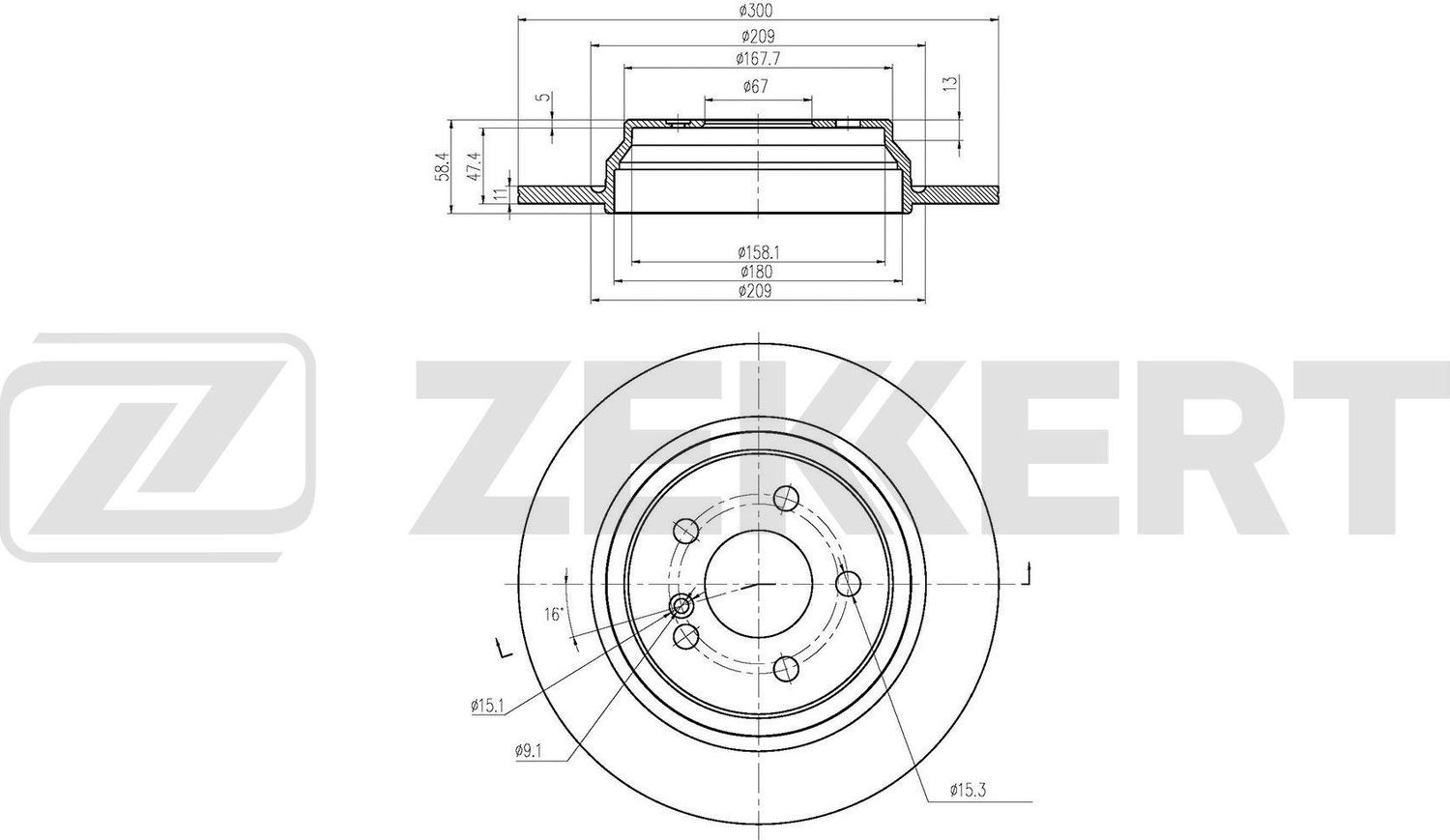Тормозной диск Zekkert. Артикул BS-6854