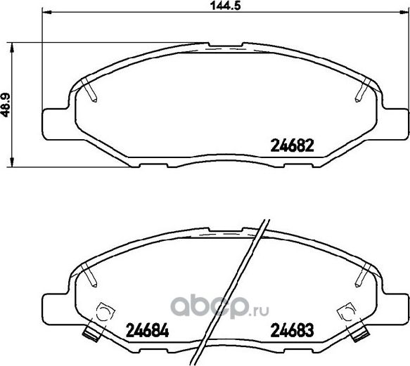 Комплект передних тормозных колодок для автомобилей LADA VESTA NG 07/2023 (Barnett). Артикул LD007