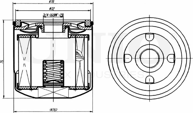 Фильтр масляный (Unio). Артикул FLT-20006