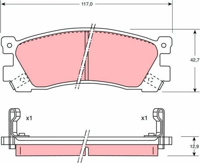 Тормозные колодки TRW. Артикул GDB746