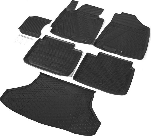 Комплект ковриков Rival для салона и багажника Kia Cerato III Classic седан 2018-2026. Артикул K12802002-1